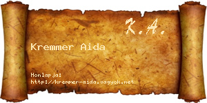 Kremmer Aida névjegykártya